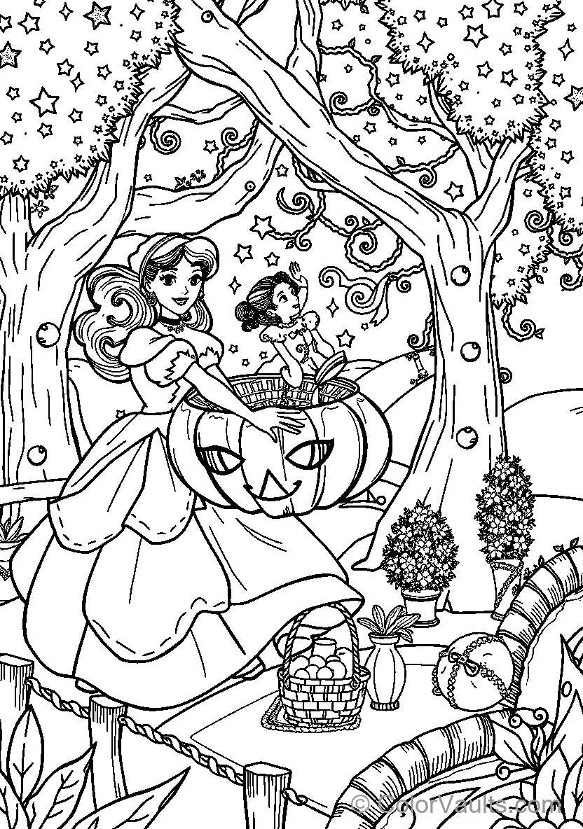 Cinderella In Her Pumpkin Carriage