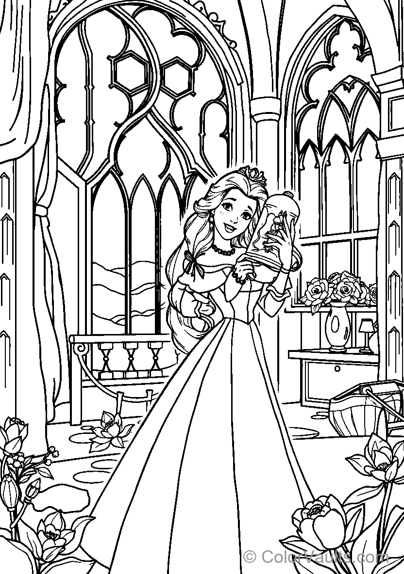 Belle Reading In Her Castle
