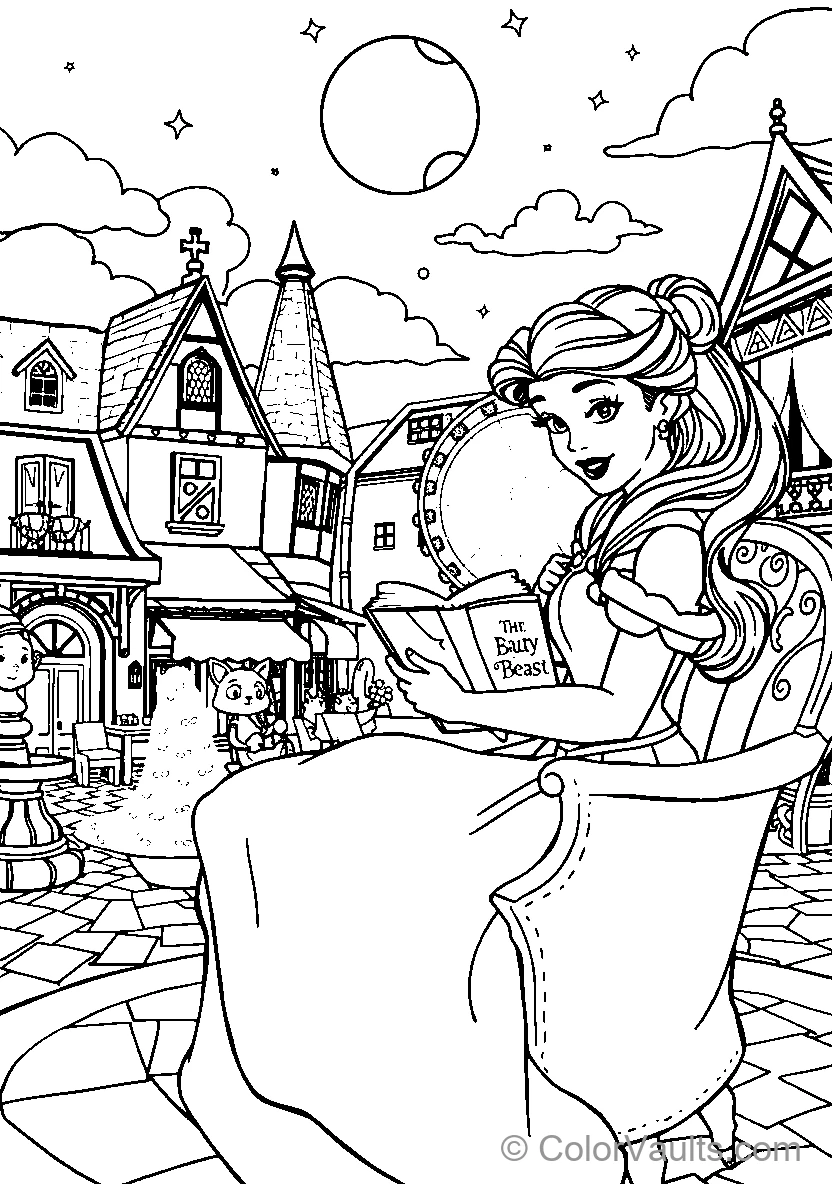 Belle Reads Beauty And The Beast In An Enchanted Town