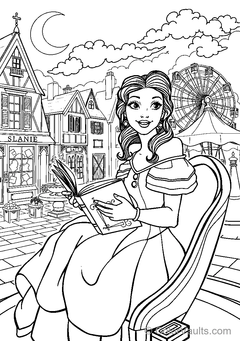 Belle Reads At Night
