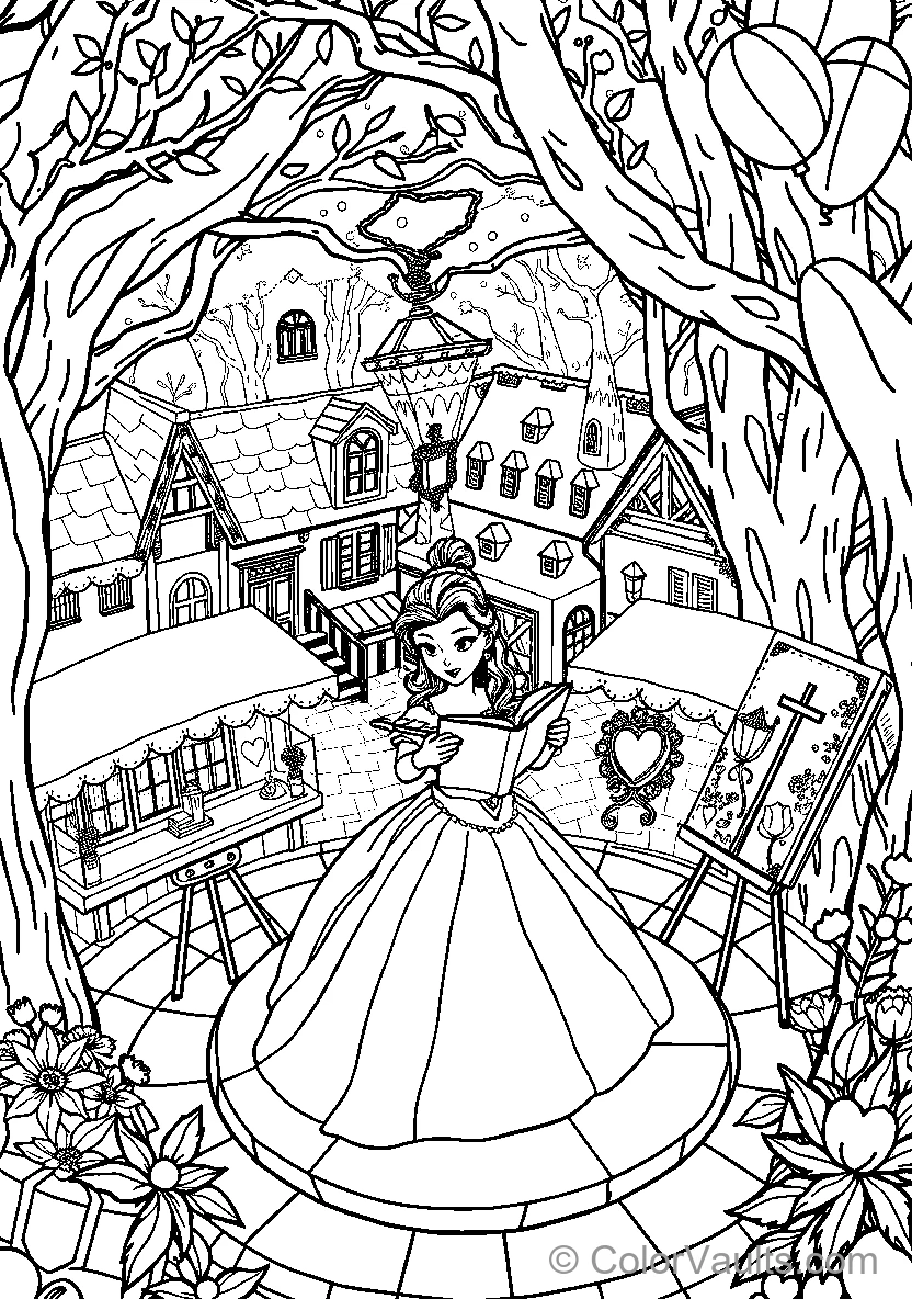 Belle Reads In An Enchanted Village