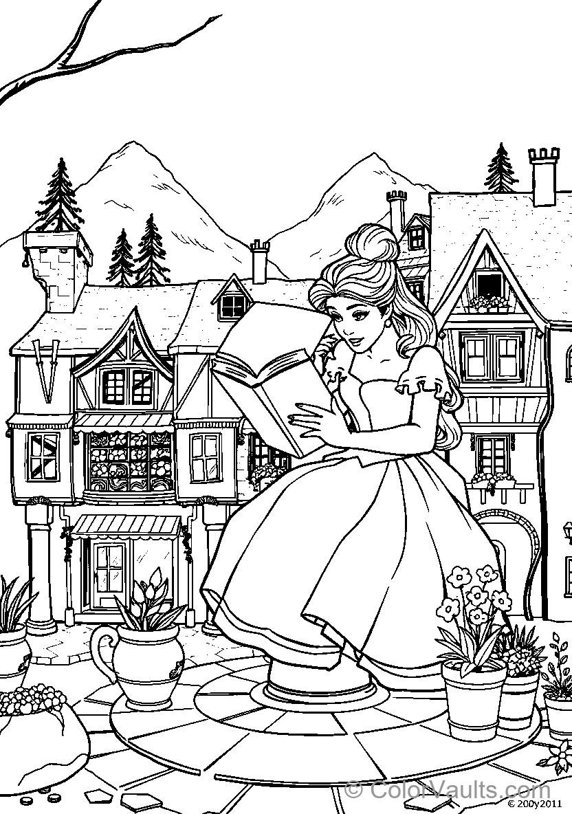 Belle Reads In Her Village (Scene 3)