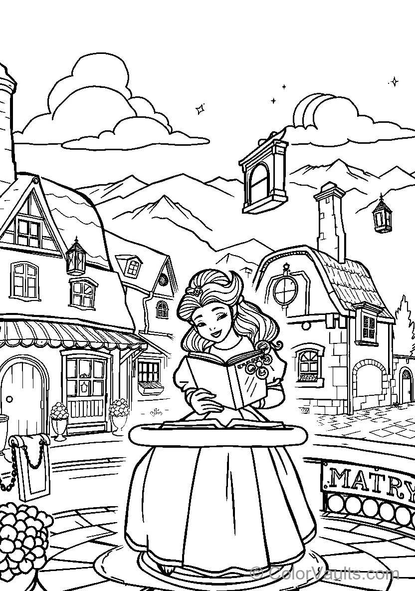 Belle Reads In Town (Scene 3)
