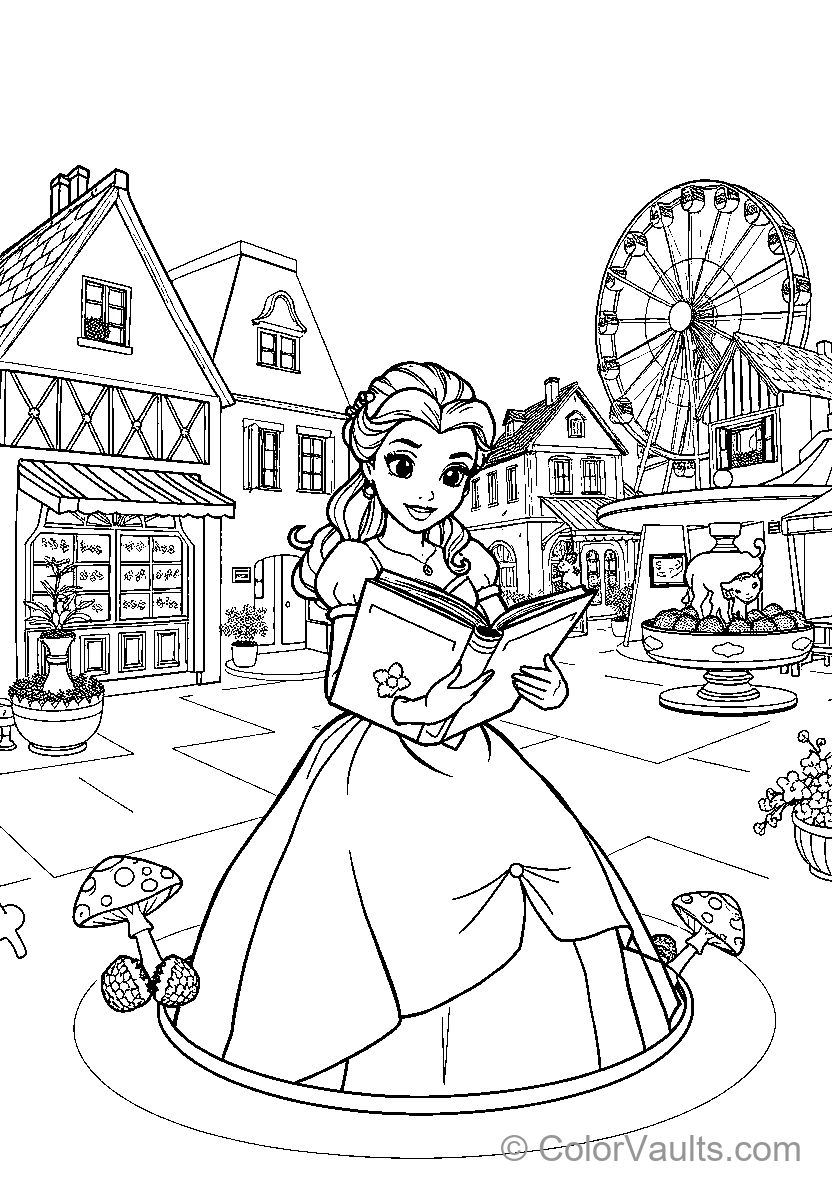 Belle Reads In Town (Scene 5)
