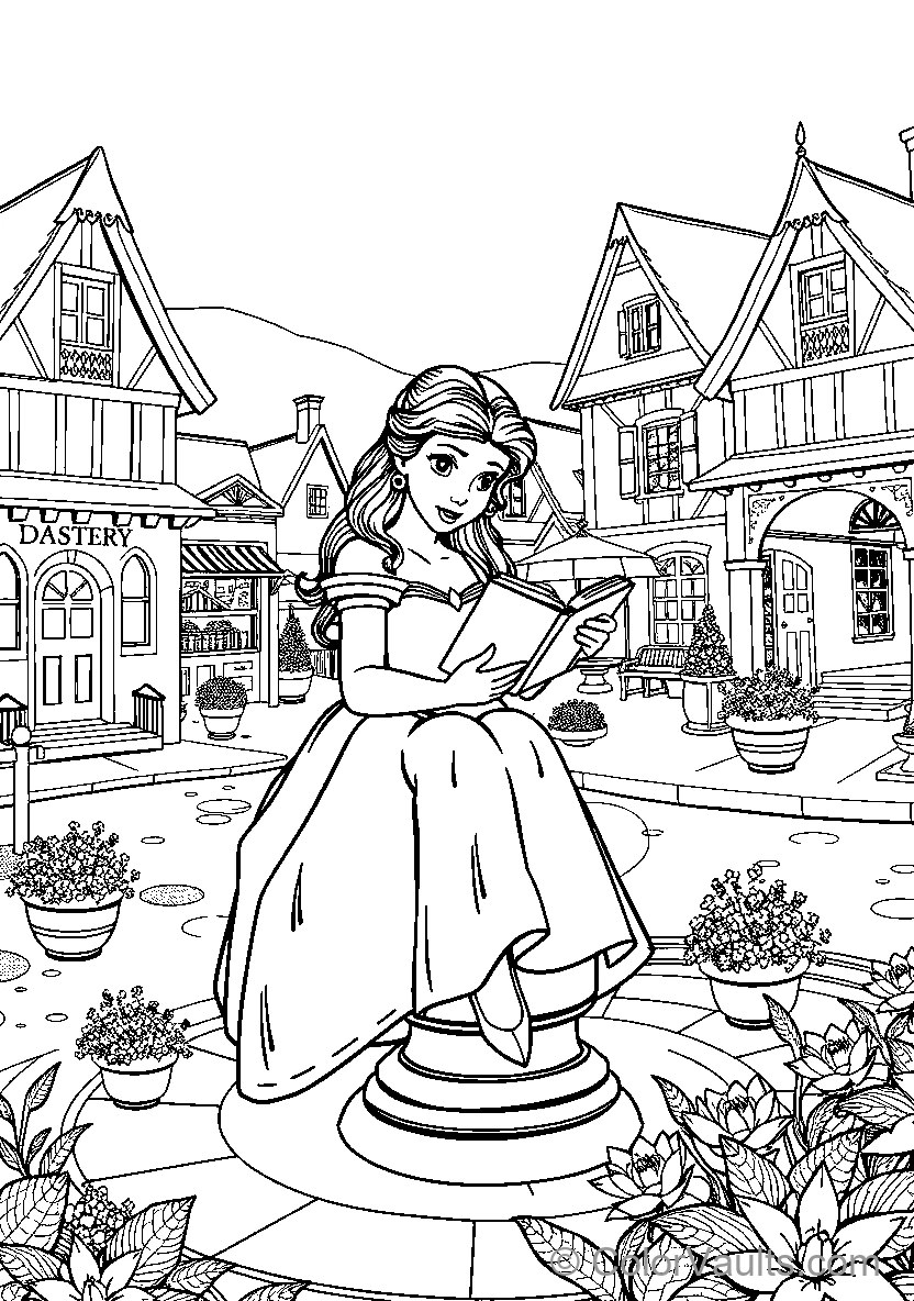 Belle Reads In Town (Scene 9)