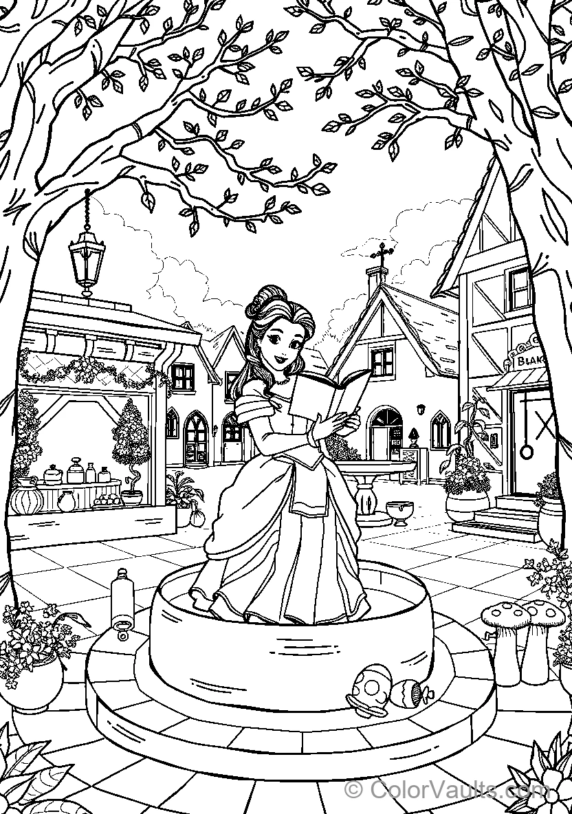 Belle Reads In Town Square