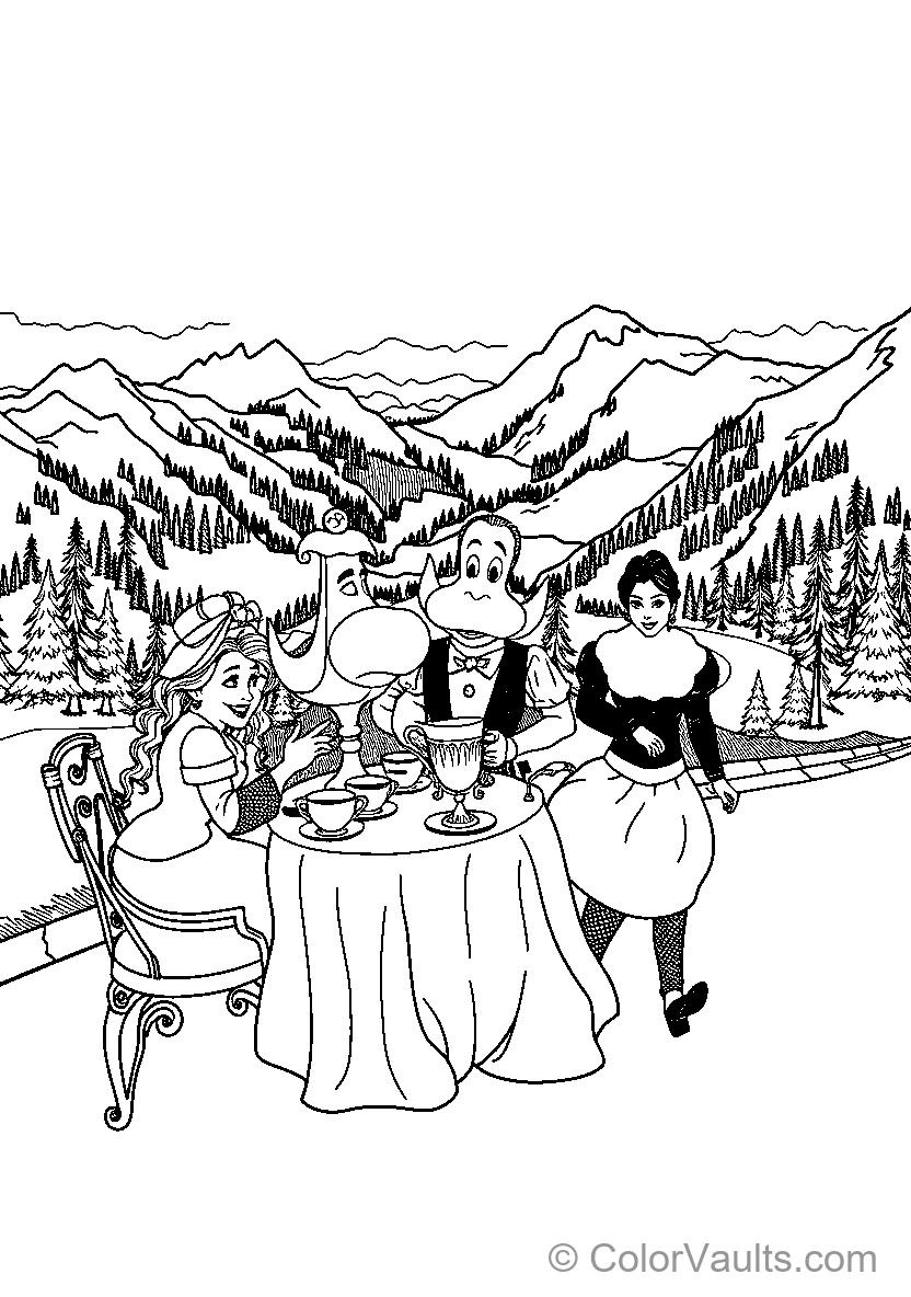 Belles Tea Party With The Beast Mrs Potts And Chip