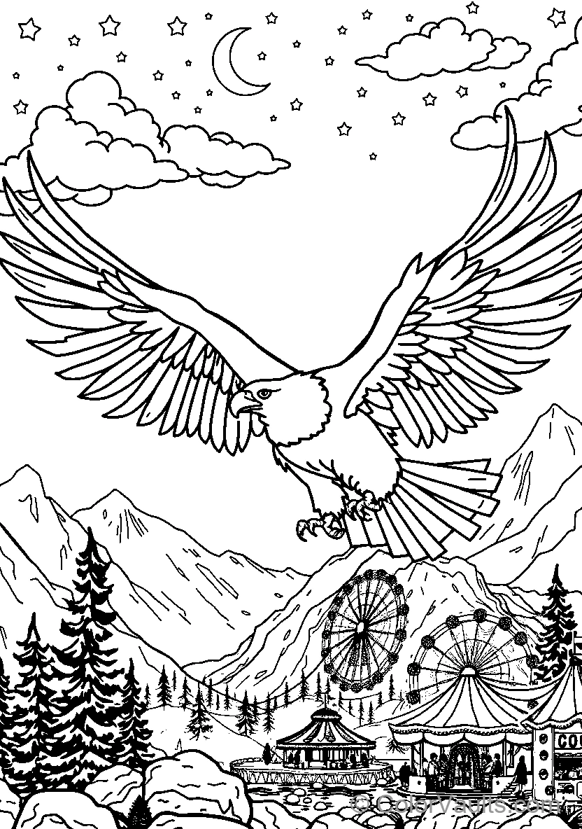 Eagle Soars Over Carnival