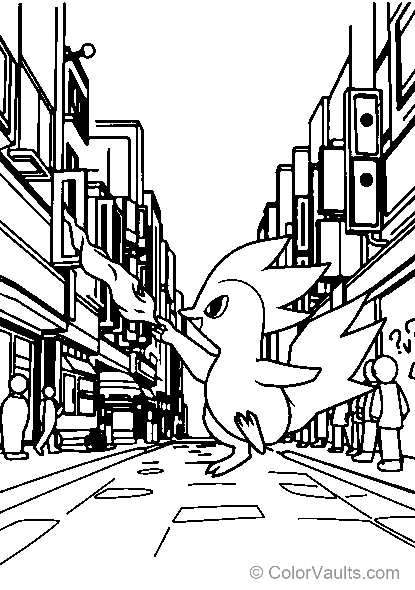 Lightning Bird Crossing The Street