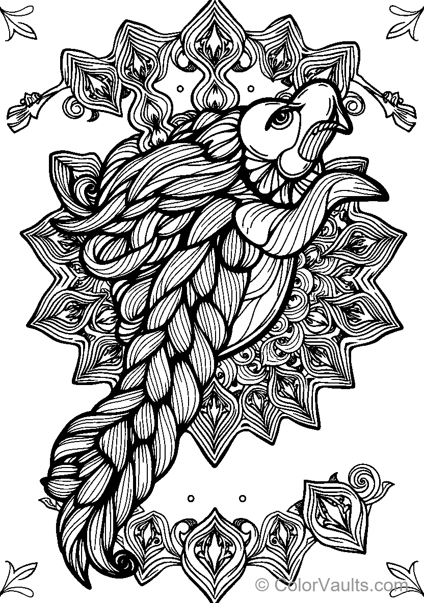 Ornate Bird In Mandala Design