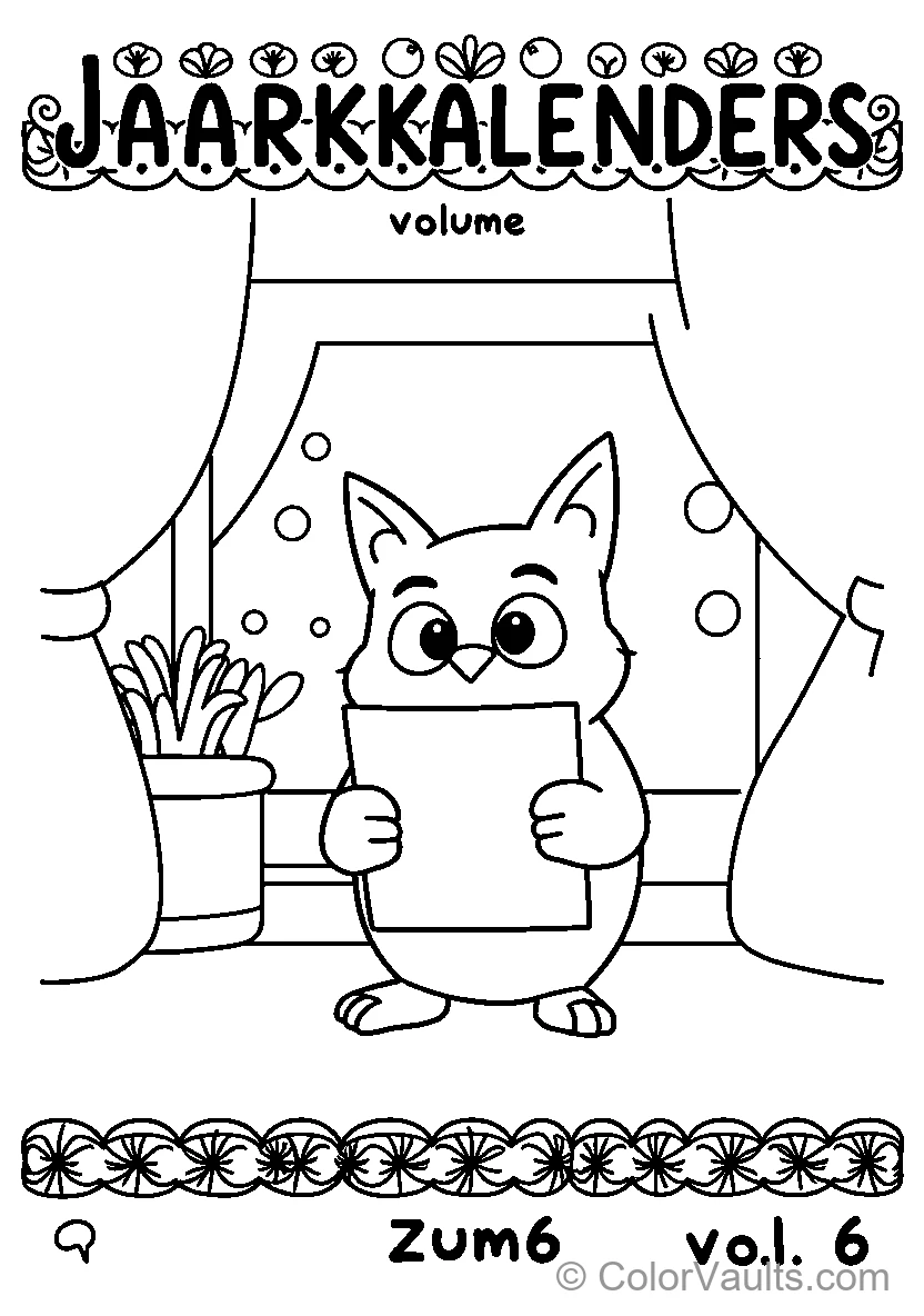 Owl Holding Calendar