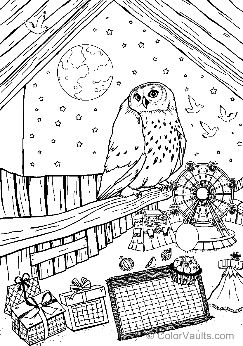 Owl Night Sky (Scene 7)