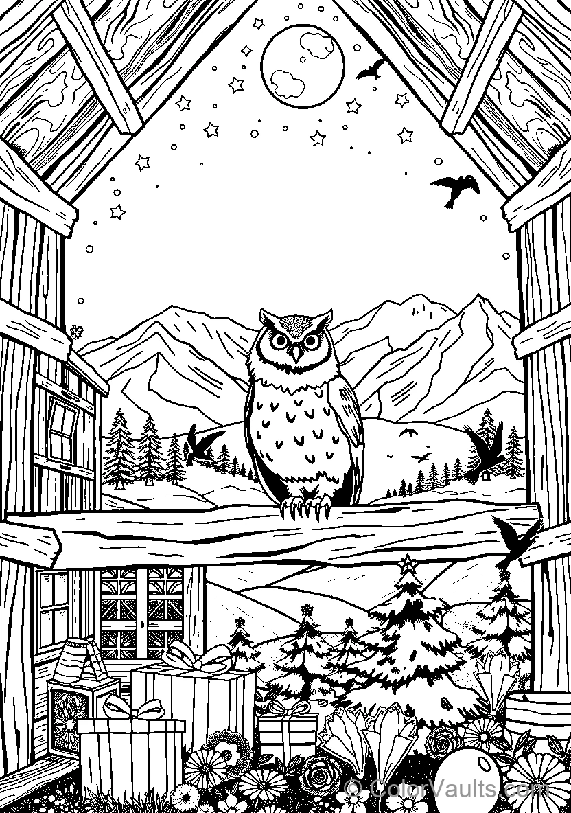 Owl Night Sky (Scene 9)