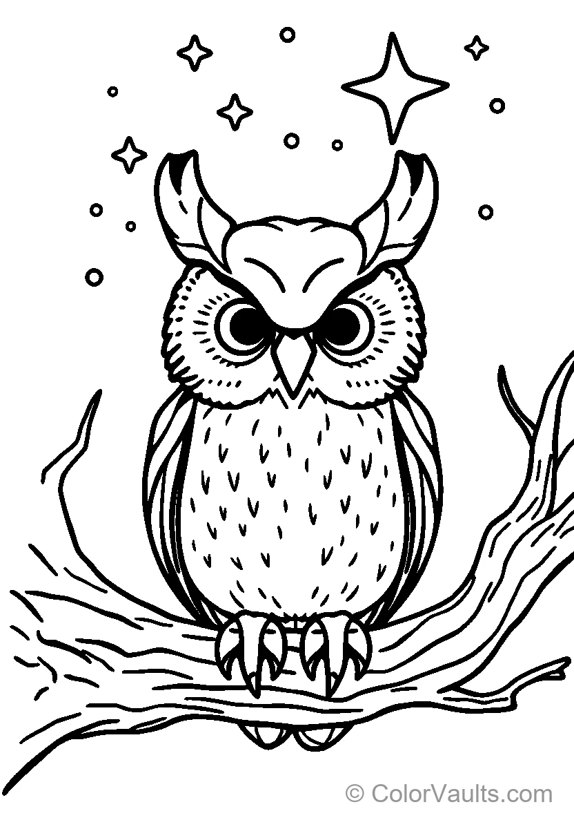 Owl With Antlers