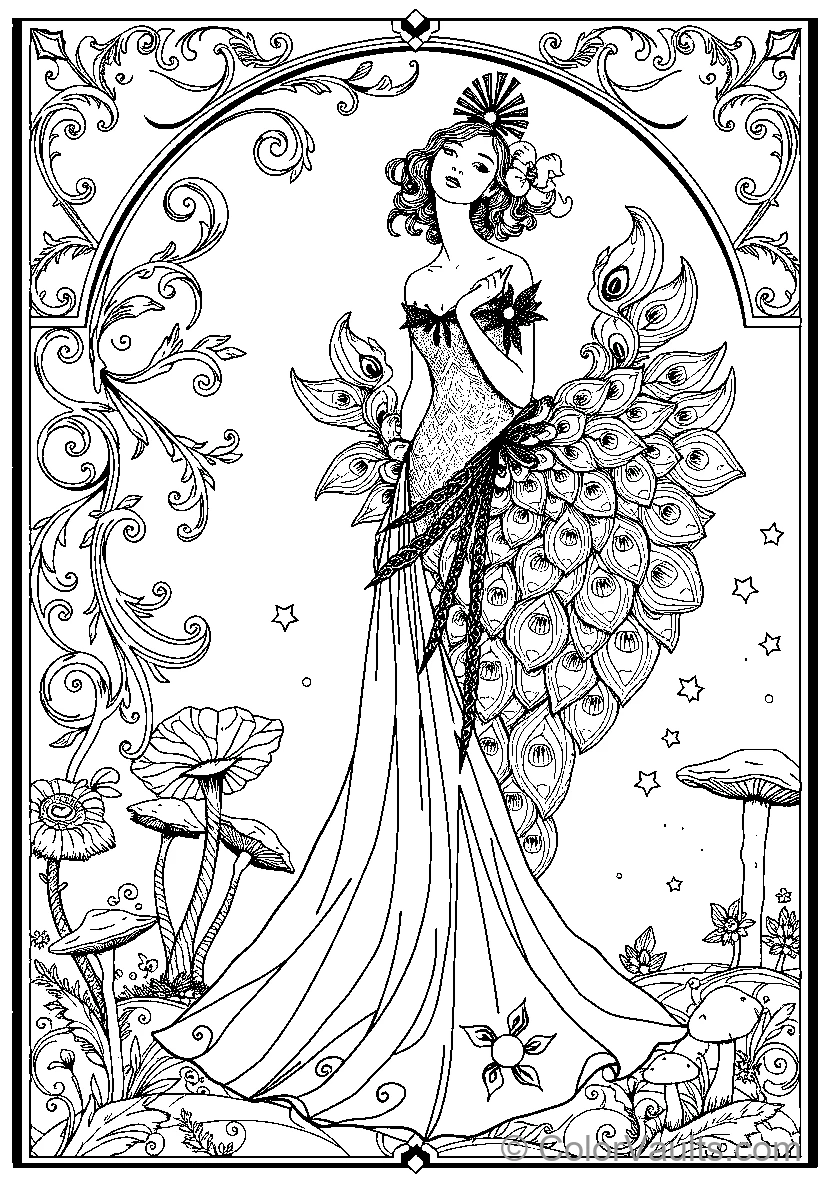 Peacock Feather Woman
