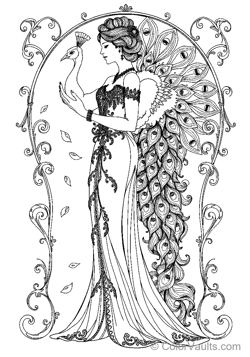 Peacock Feathered Woman (Scene 3)