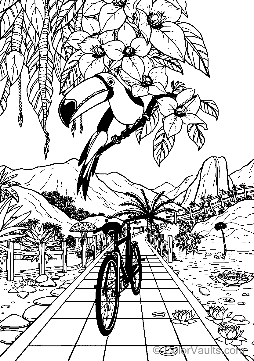 Toucan Over Bicycle