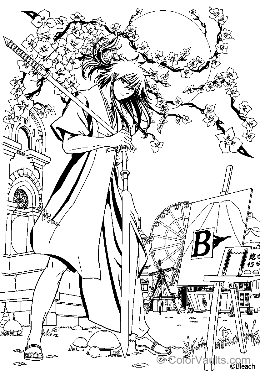 Character In Cherry Blossom Garden