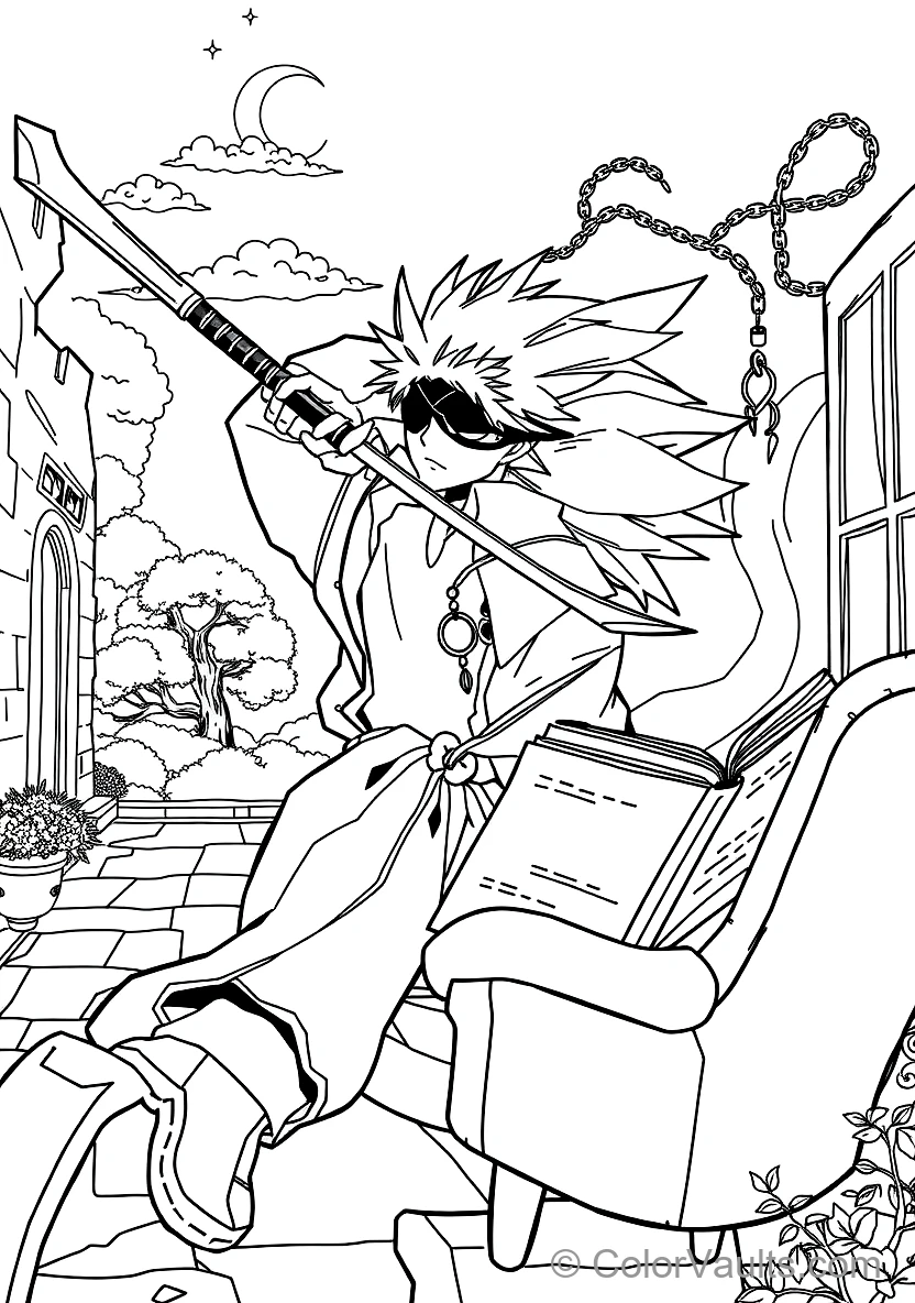 Kenpachi Zaraki with Spiked Bell Hair and Eyepatch