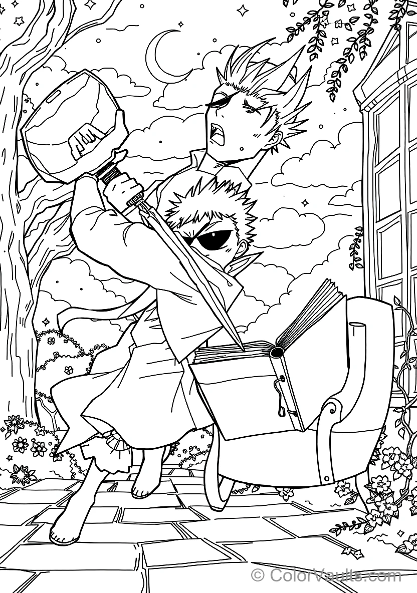 Kenpachi Zaraki with Spiked Bell Hair and Eyepatch (Scene 2)