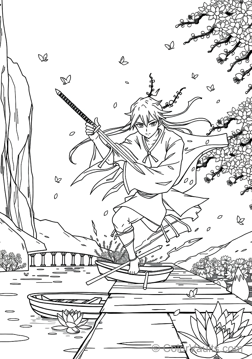 Byakuya Kuchiki in Bankai Senbonzakura Kageyoshi (Scene 5)