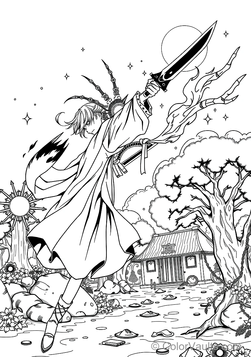 Genryusai Shigekuni Yamamoto in Bankai Zanka No Tachi (Scene 5)