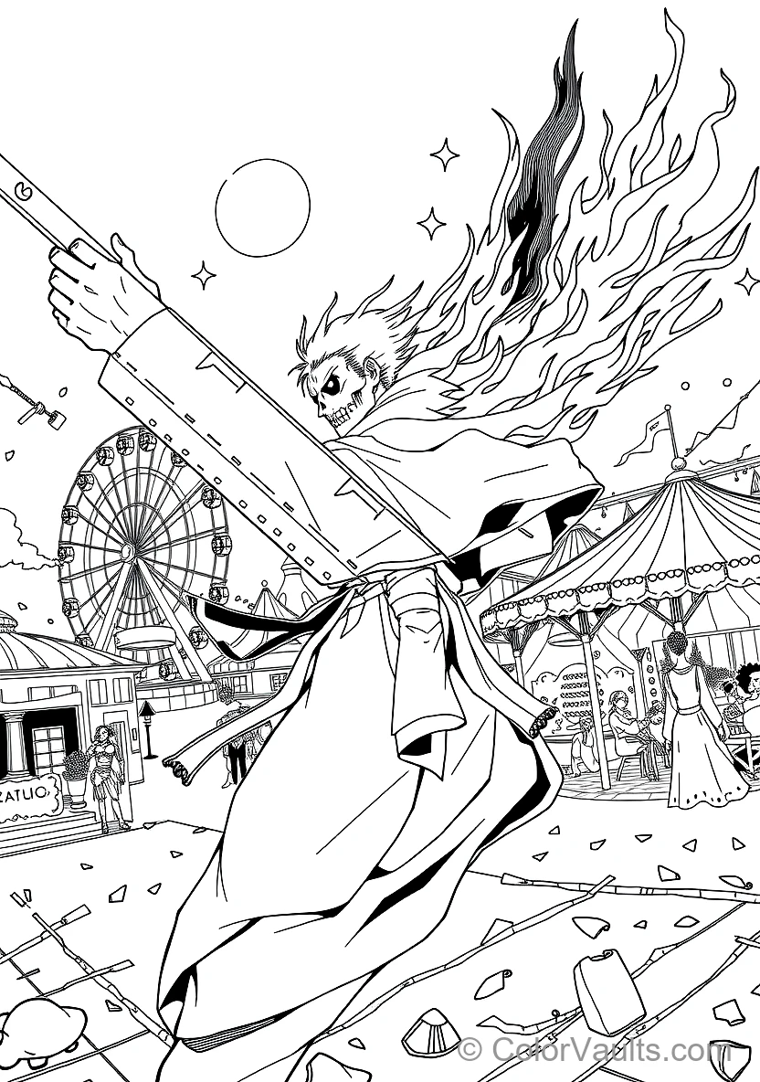 Genryusai Shigekuni Yamamoto in Bankai Zanka No Tachi (Scene 6)