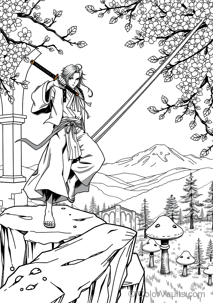 Byakuya Kuchiki in Bankai Senbonzakura Kageyoshi (Scene 6)