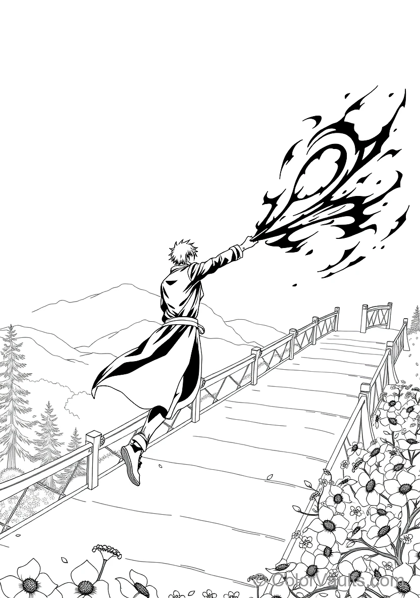 Ichigo Kurosaki in Bankai Form Tensa Zangetsu (Scene 5)