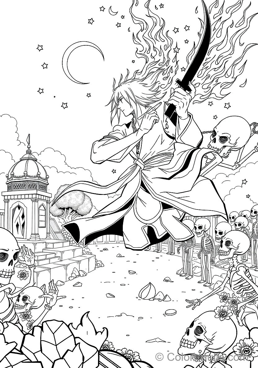 Genryusai Shigekuni Yamamoto in Bankai Zanka No Tachi (Scene 8)