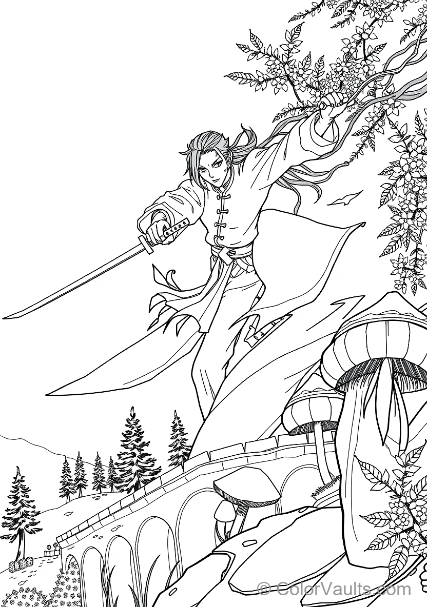 Byakuya Kuchiki in Bankai Senbonzakura Kageyoshi (Scene 9)