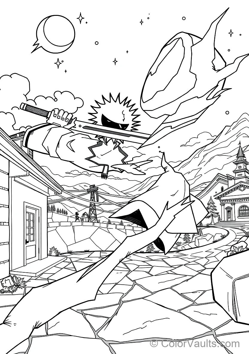 Kenpachi Zaraki with Spiked Bell Hair and Eyepatch (Scene 6)
