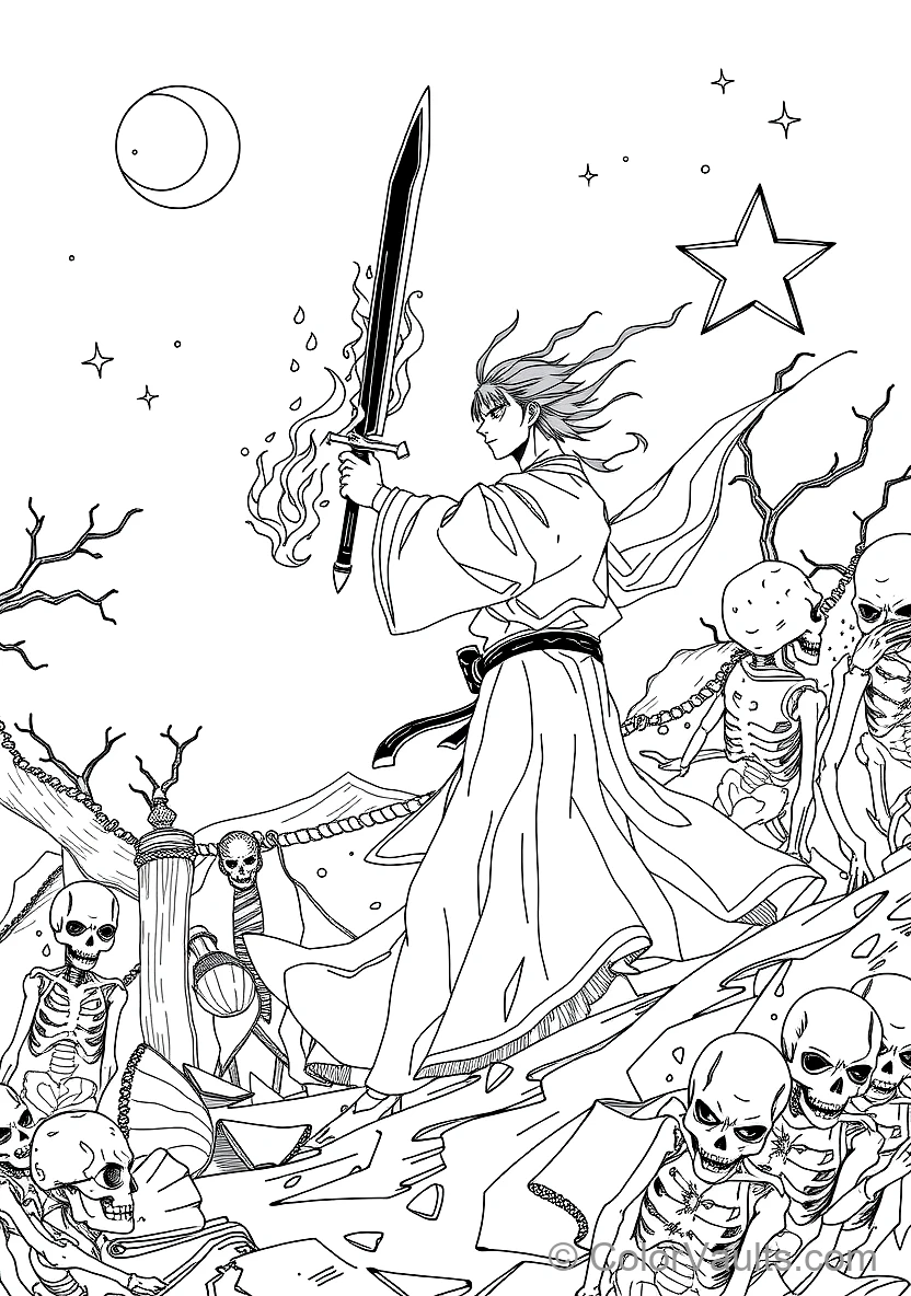 Genryusai Shigekuni Yamamoto in Bankai Zanka No Tachi (Scene 9)