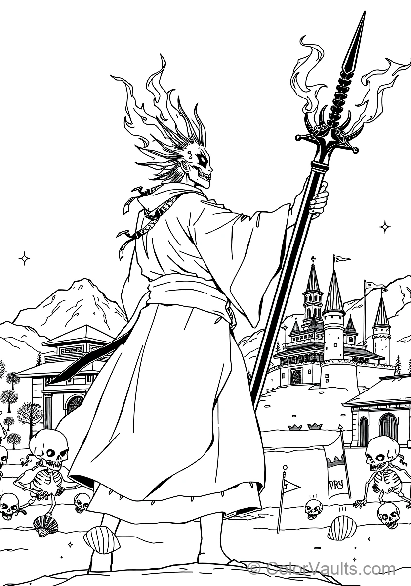 Genryusai Shigekuni Yamamoto in Bankai Zanka No Tachi (Scene 11)