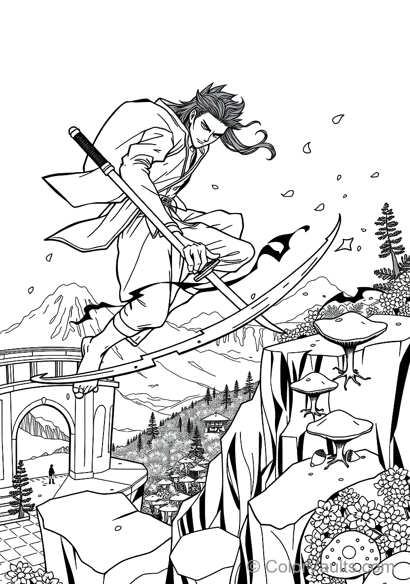 Byakuya Kuchiki in Bankai Senbonzakura Kageyoshi (Scene 12)