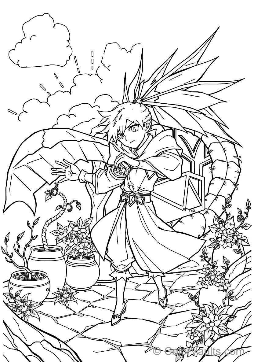 Toshiro Hitsugaya in Bankai Daiguren Hyorinmaru (Scene 11)