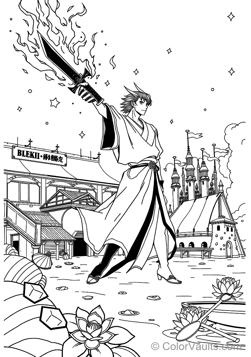 Genryusai Shigekuni Yamamoto in Bankai Zanka No Tachi (Scene 12)