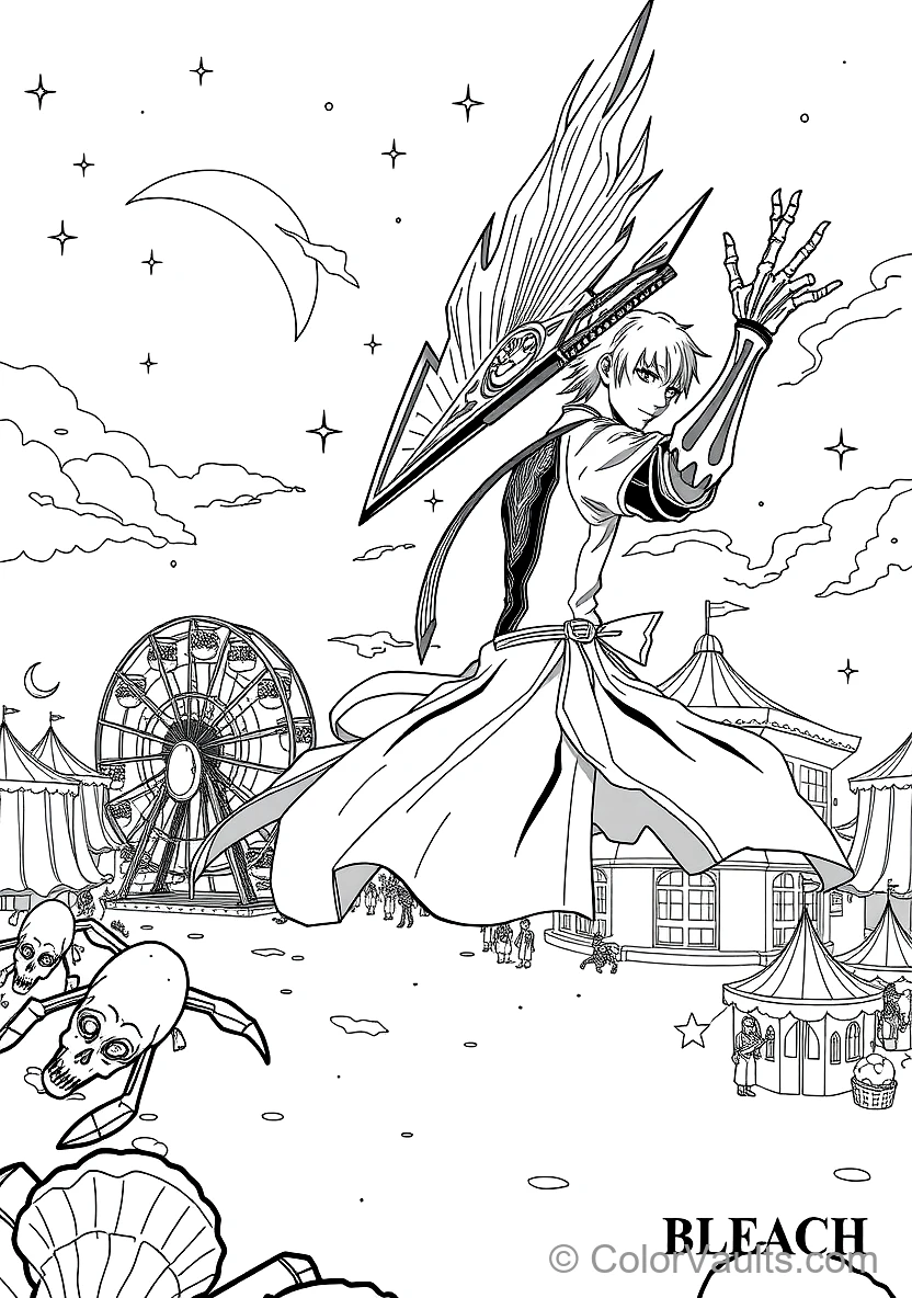 Genryusai Shigekuni Yamamoto in Bankai Zanka No Tachi (Scene 13)
