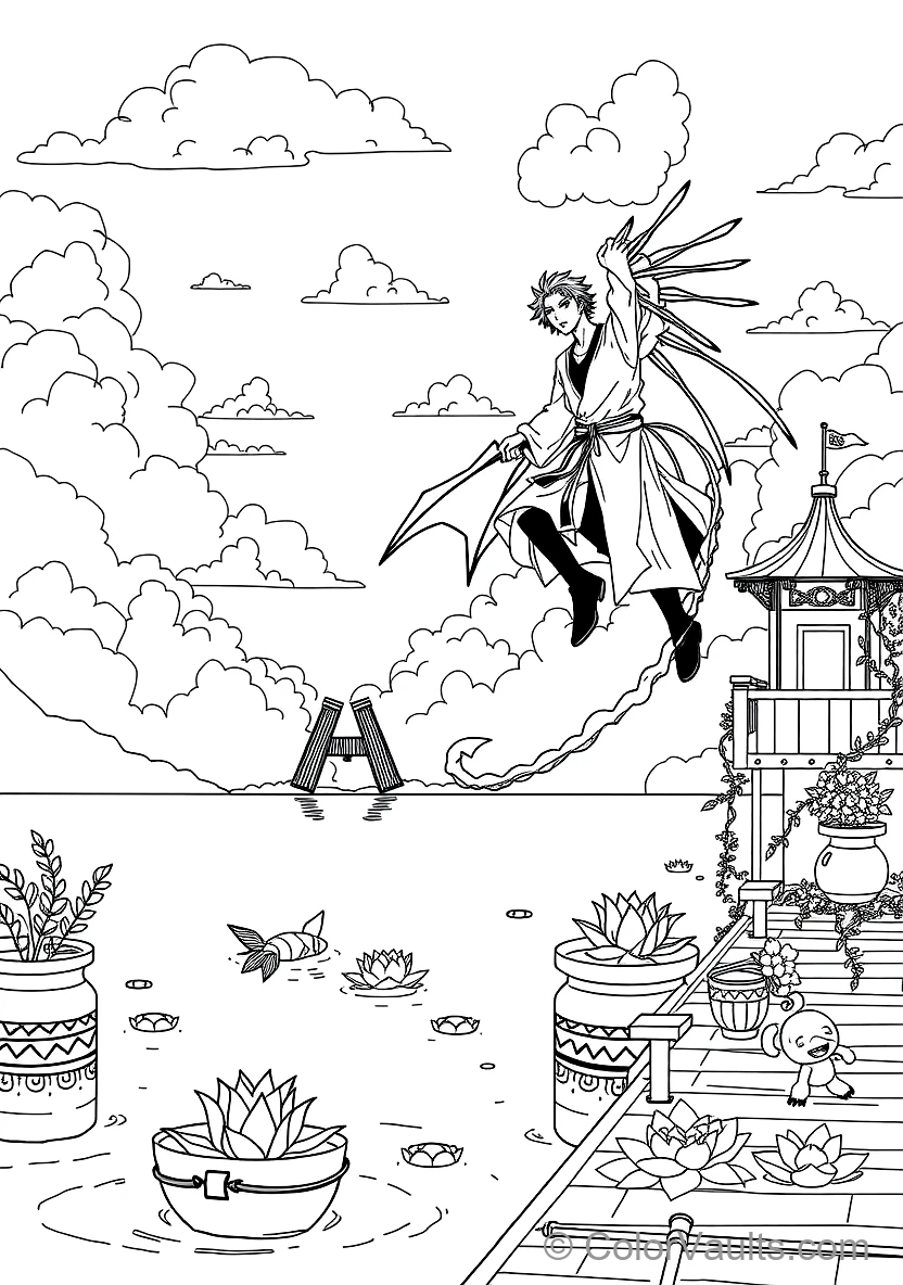 Toshiro Hitsugaya in Bankai Daiguren Hyorinmaru (Scene 13)