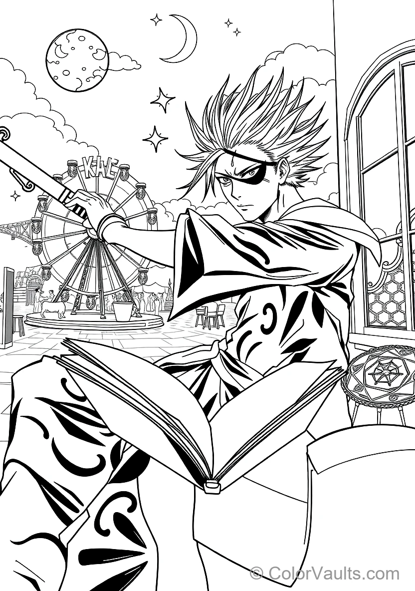 Kenpachi Zaraki with Spiked Bell Hair and Eyepatch (Scene 11)