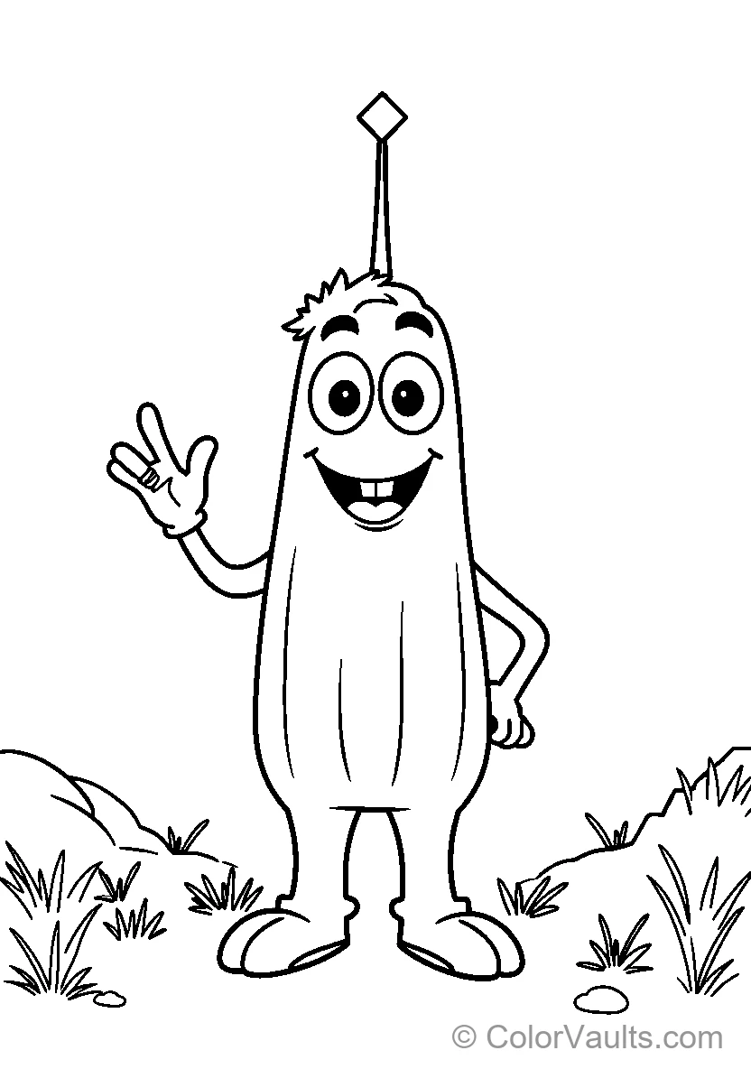 Blippi coloring page 2