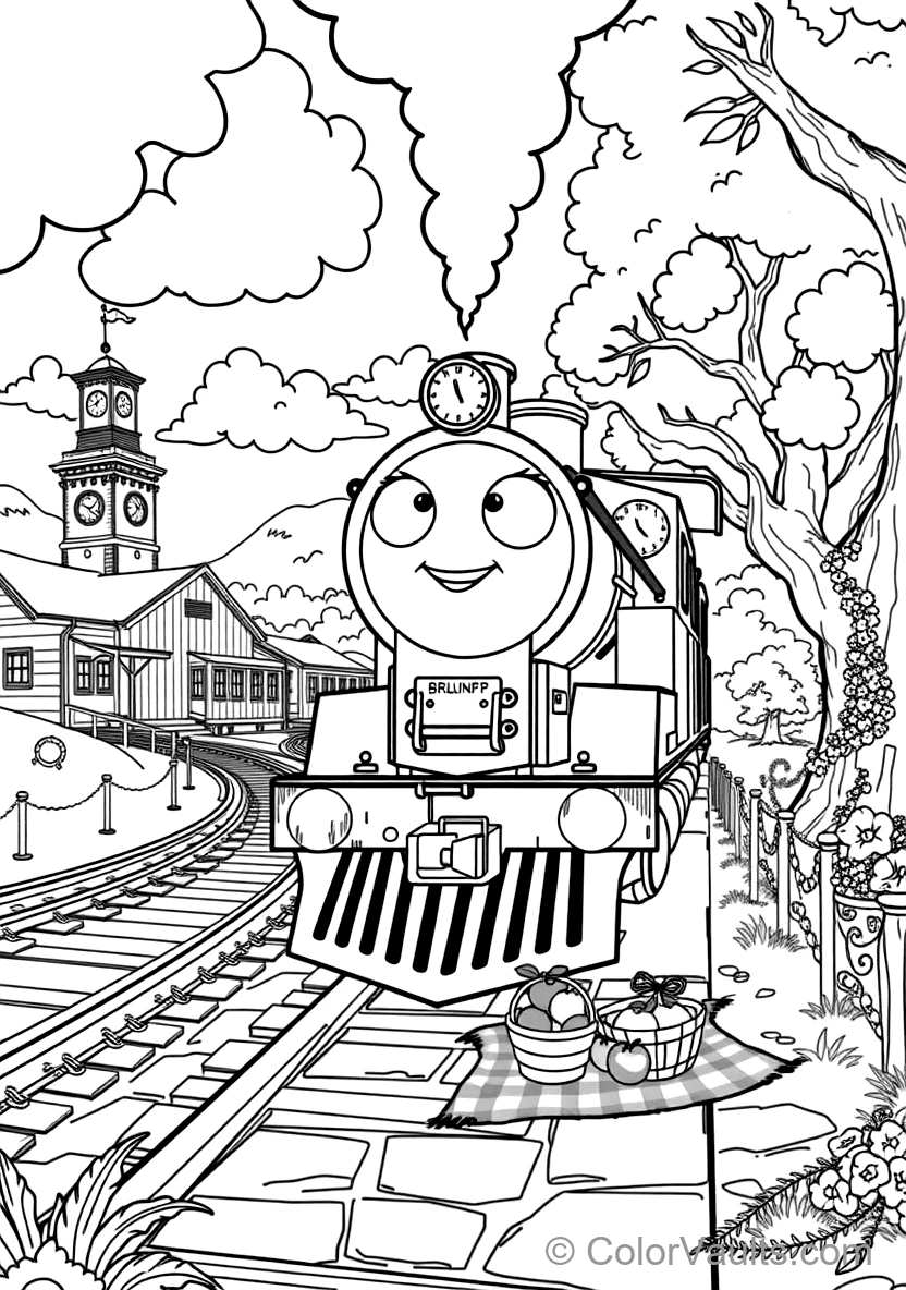 Blippi Exploring a Historic Steam Train Museum (Scene 2)