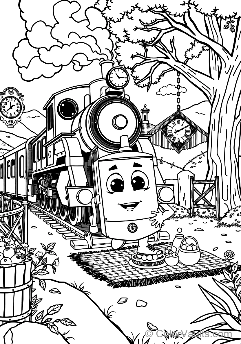 Blippi Exploring a Historic Steam Train Museum (Scene 3)