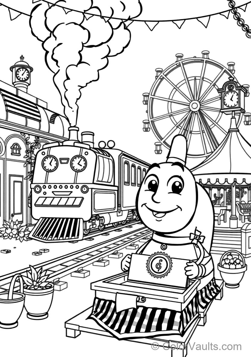 Blippi Exploring a Historic Steam Train Museum (Scene 4)