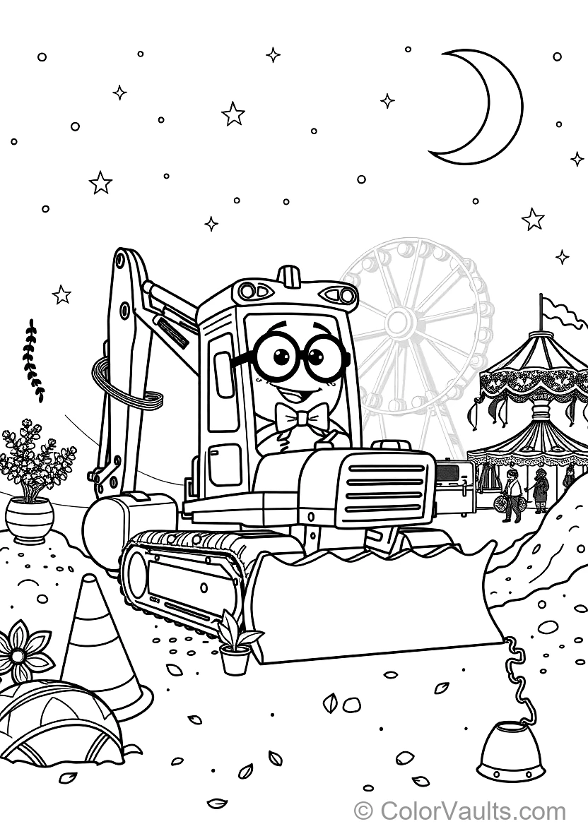 Blippi in Bowtie and Glasses Operating a Giant (Scene 2)