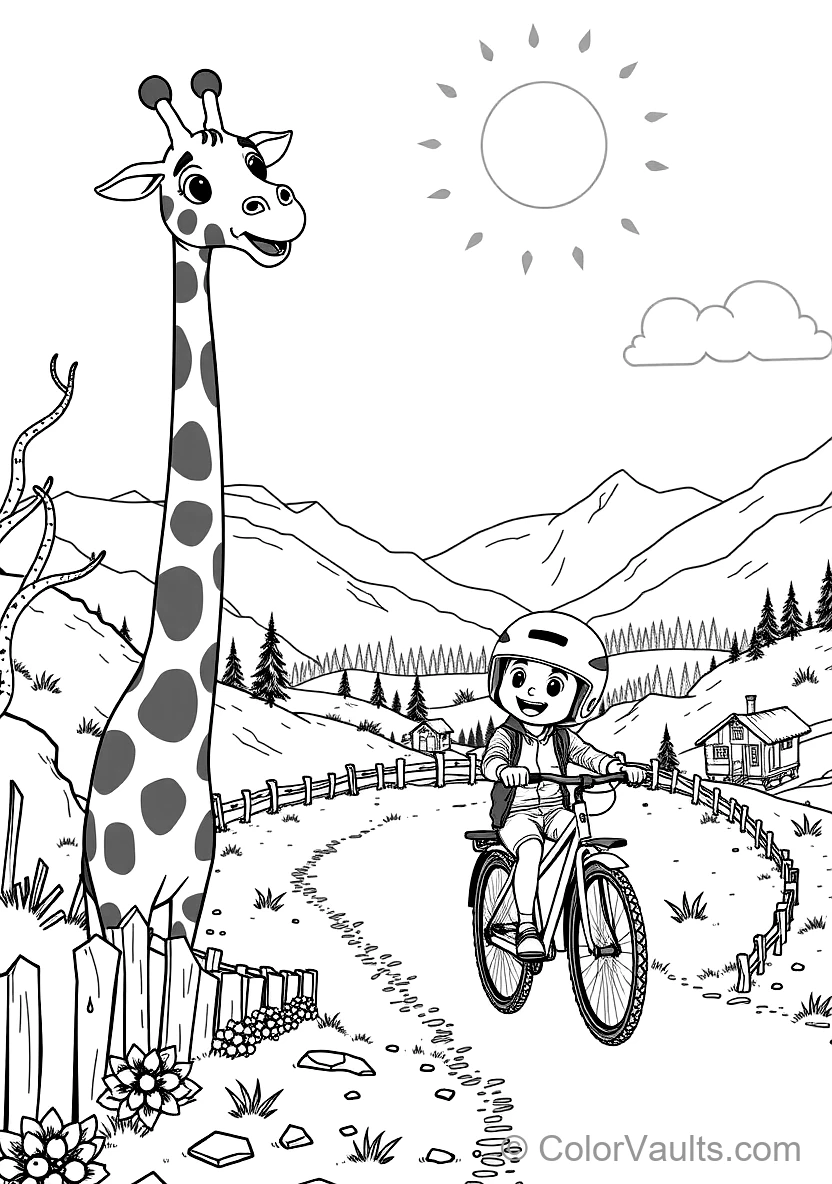 Blippi Feeding a Friendly Tall Giraffe with Acacia (Scene 4)