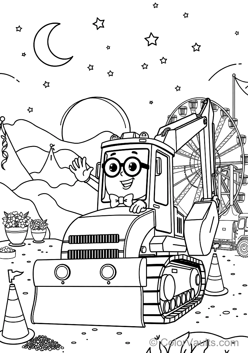 Blippi in Bowtie und Glasses Operating a Giant (Scene 8)