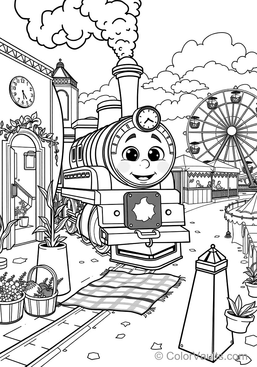 Blippi Exploring a Historic Steam Train Museum (Scene 12)