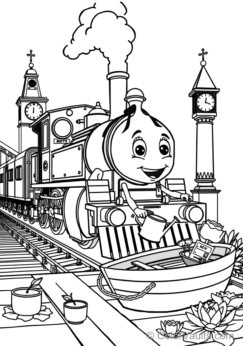 Blippi Exploring a Historic Steam Train Museum (Scene 15)