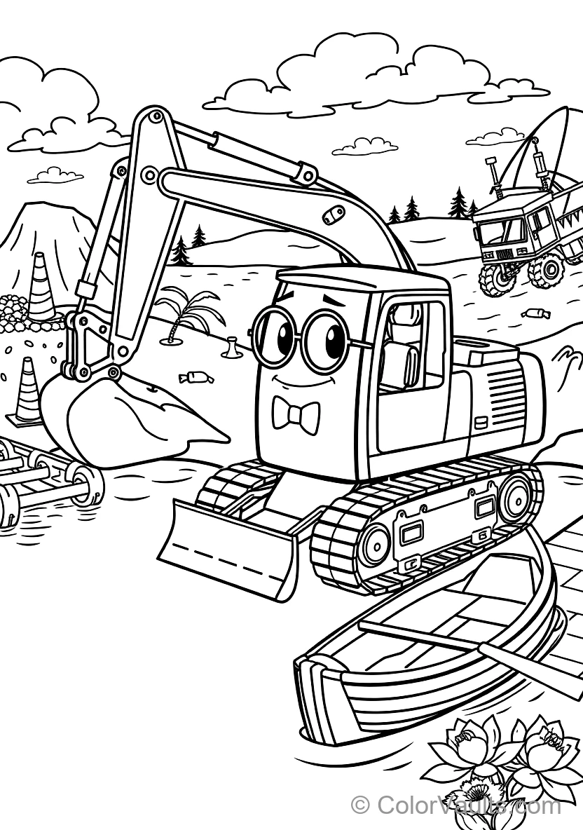 Blippi in Bowtie und Glasses Operating a Giant (Scene 12)